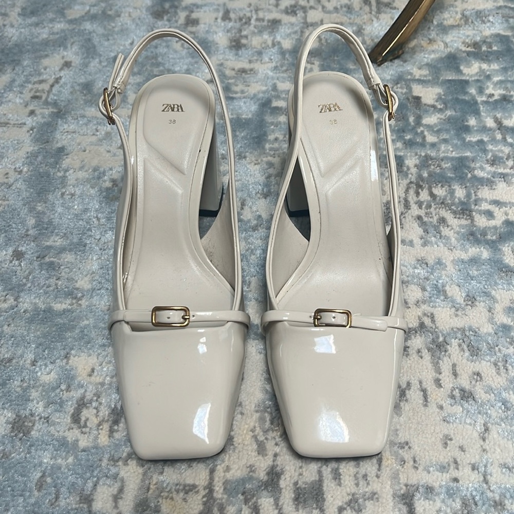 Cream Block Heels!